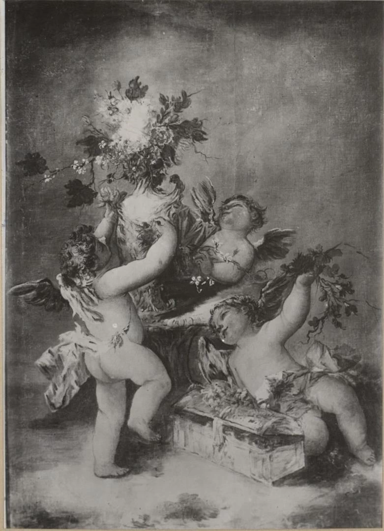 Amorini con vasi di fiori - Ginevra